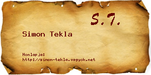 Simon Tekla névjegykártya