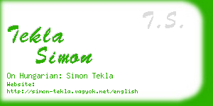 tekla simon business card